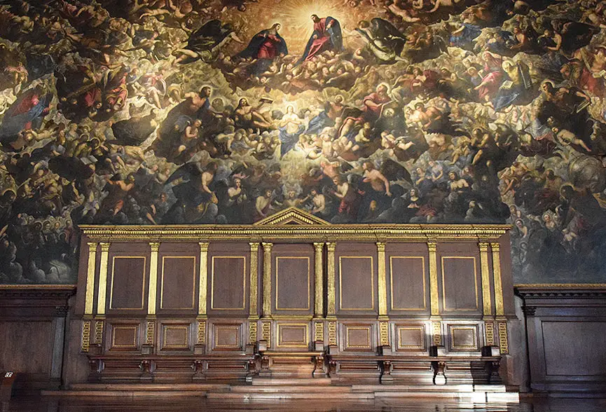 Paradiso Tintoretto Sala del Maggior Consiglio Dogenpalast in Venedig