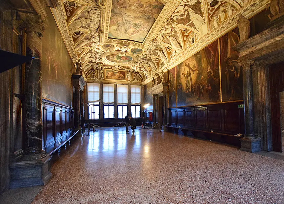 Sala delle Quattro Porte at Doge's Palace in Venice