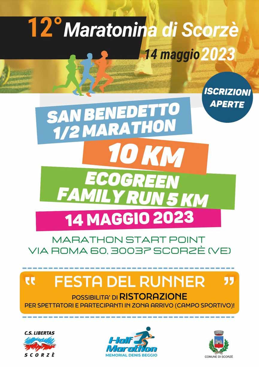 San Benedetto Half Marathon, Maratonina di Scorzè Cappella di Scorzè