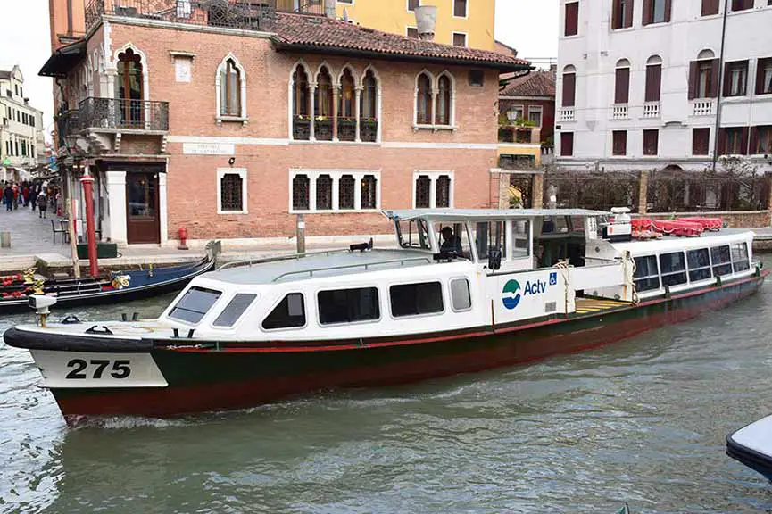 Venice water bus vaporetto Line 3